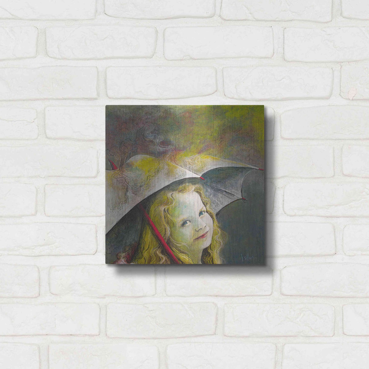 Luxe Metal Art 'Rona' by Samedin Asllani, Metal Wall Art,12x12