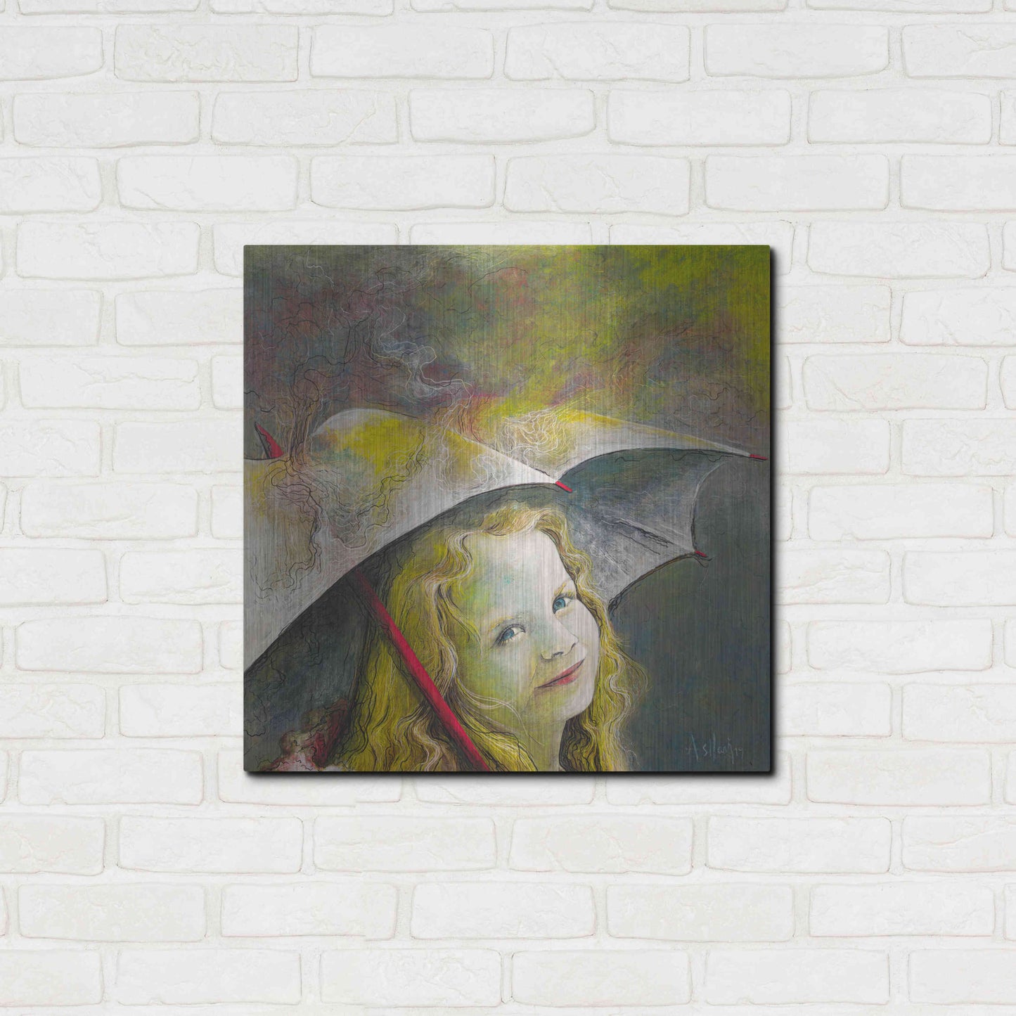 Luxe Metal Art 'Rona' by Samedin Asllani, Metal Wall Art,24x24