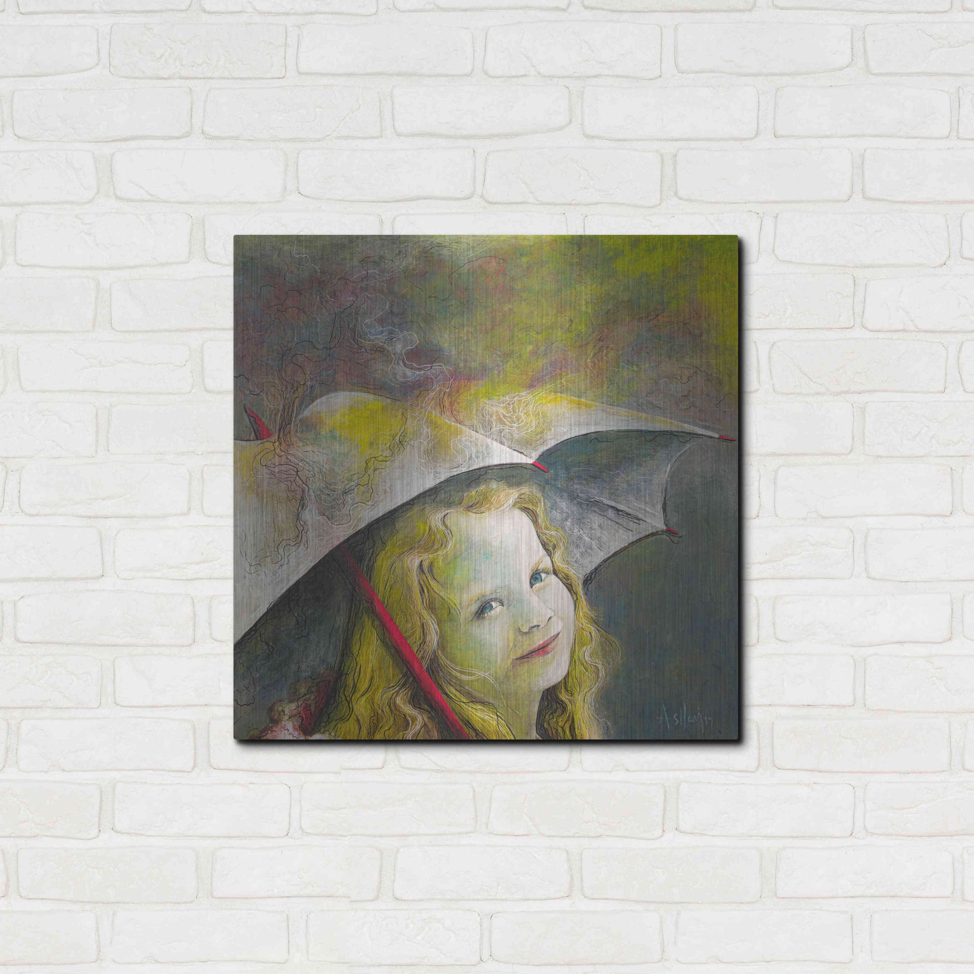 Luxe Metal Art 'Rona' by Samedin Asllani, Metal Wall Art,24x24