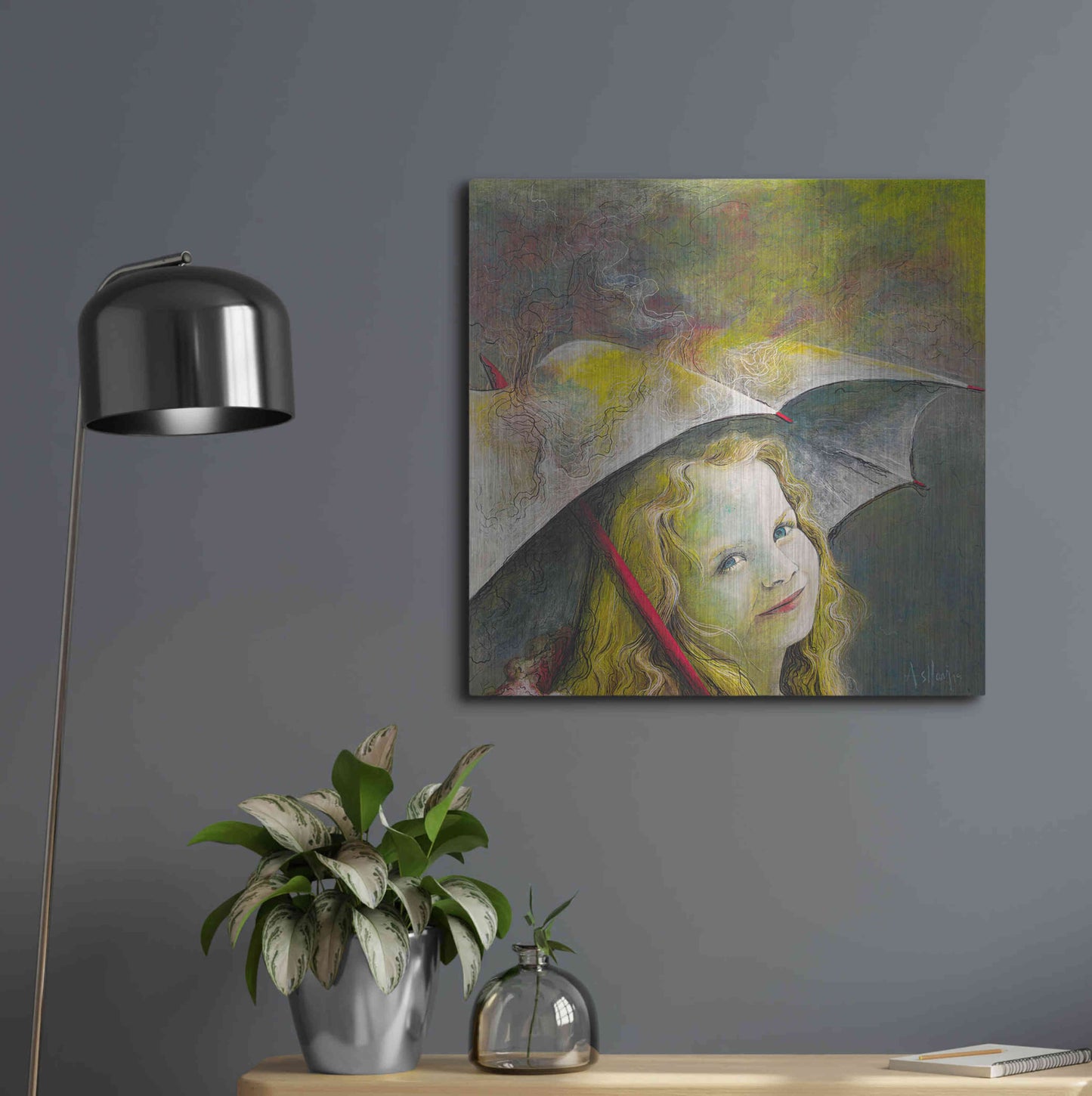 Luxe Metal Art 'Rona' by Samedin Asllani, Metal Wall Art,24x24