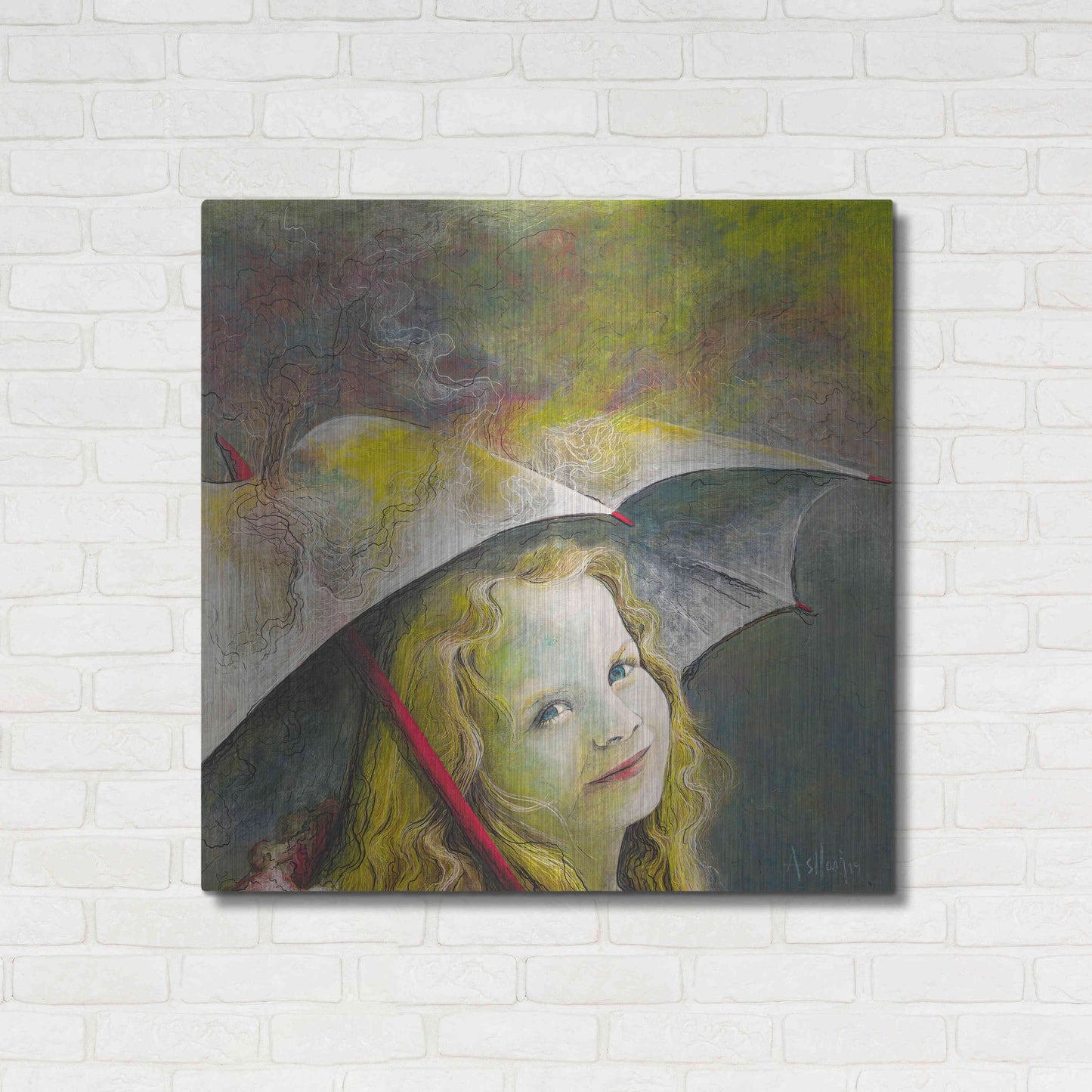 Luxe Metal Art 'Rona' by Samedin Asllani, Metal Wall Art,36x36