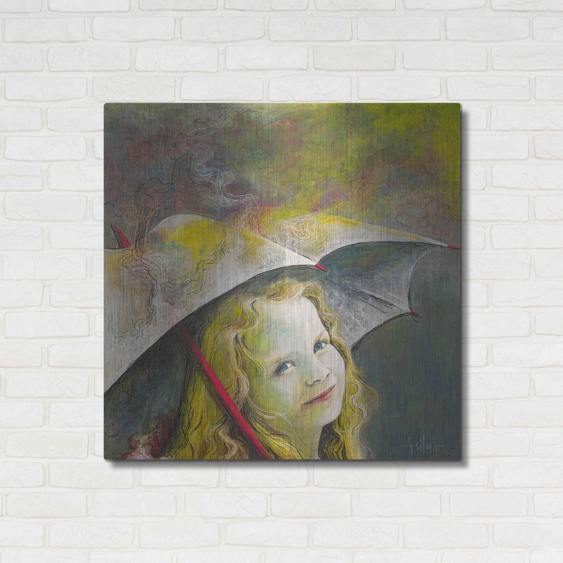 Luxe Metal Art 'Rona' by Samedin Asllani, Metal Wall Art,36x36