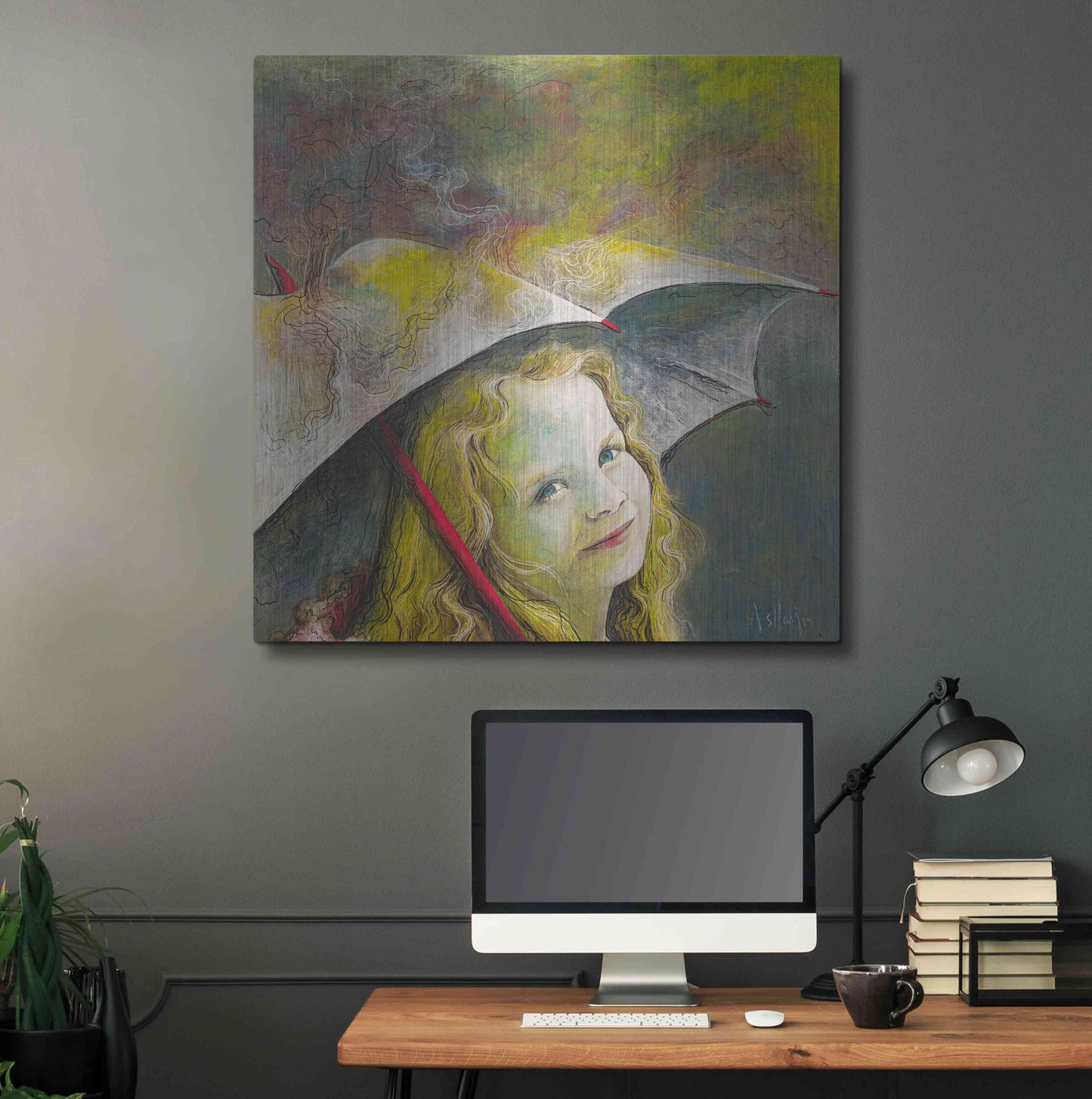 Luxe Metal Art 'Rona' by Samedin Asllani, Metal Wall Art,36x36