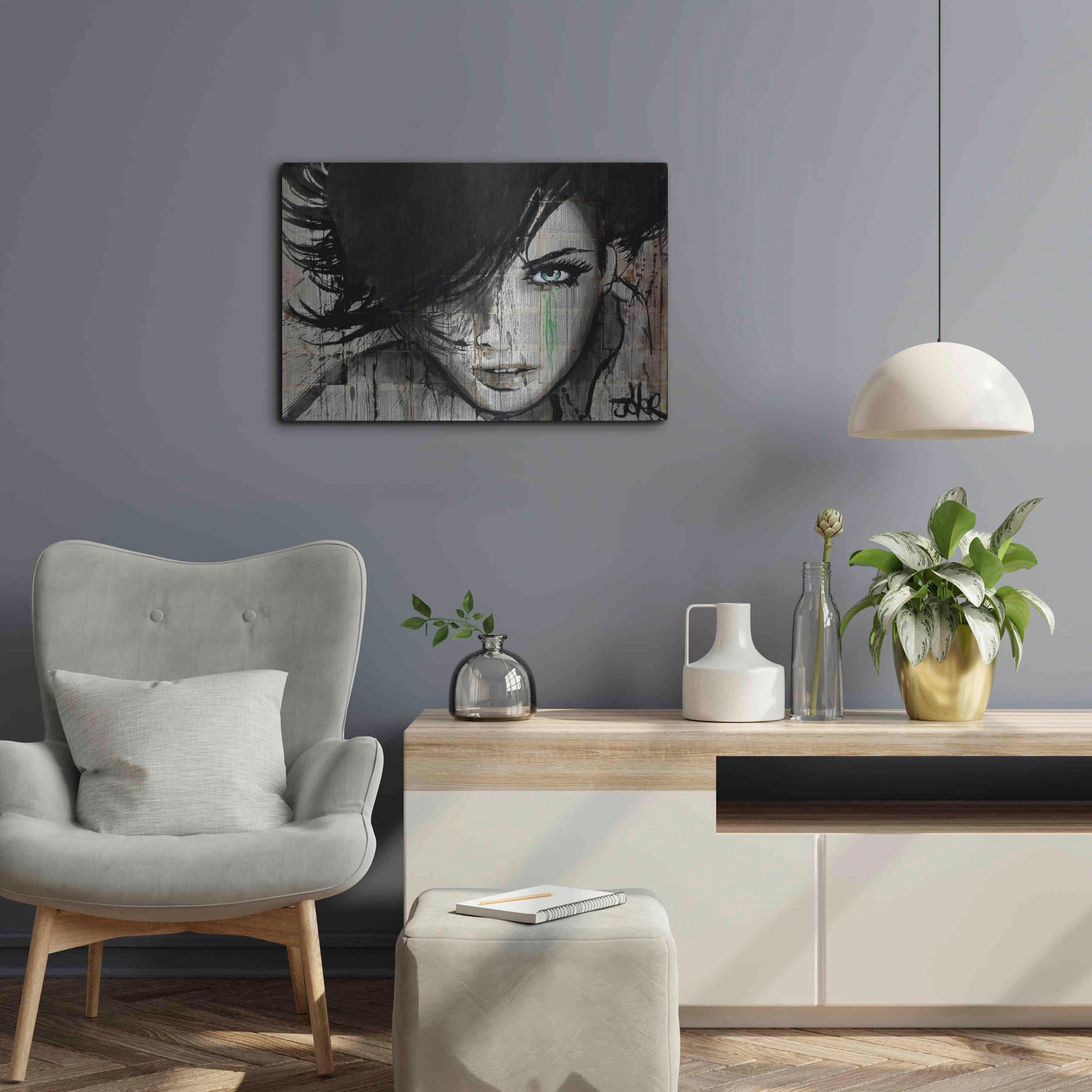 Luxe Metal Art 'Things Happen' by Loui Jover, Metal Wall Art,24x16