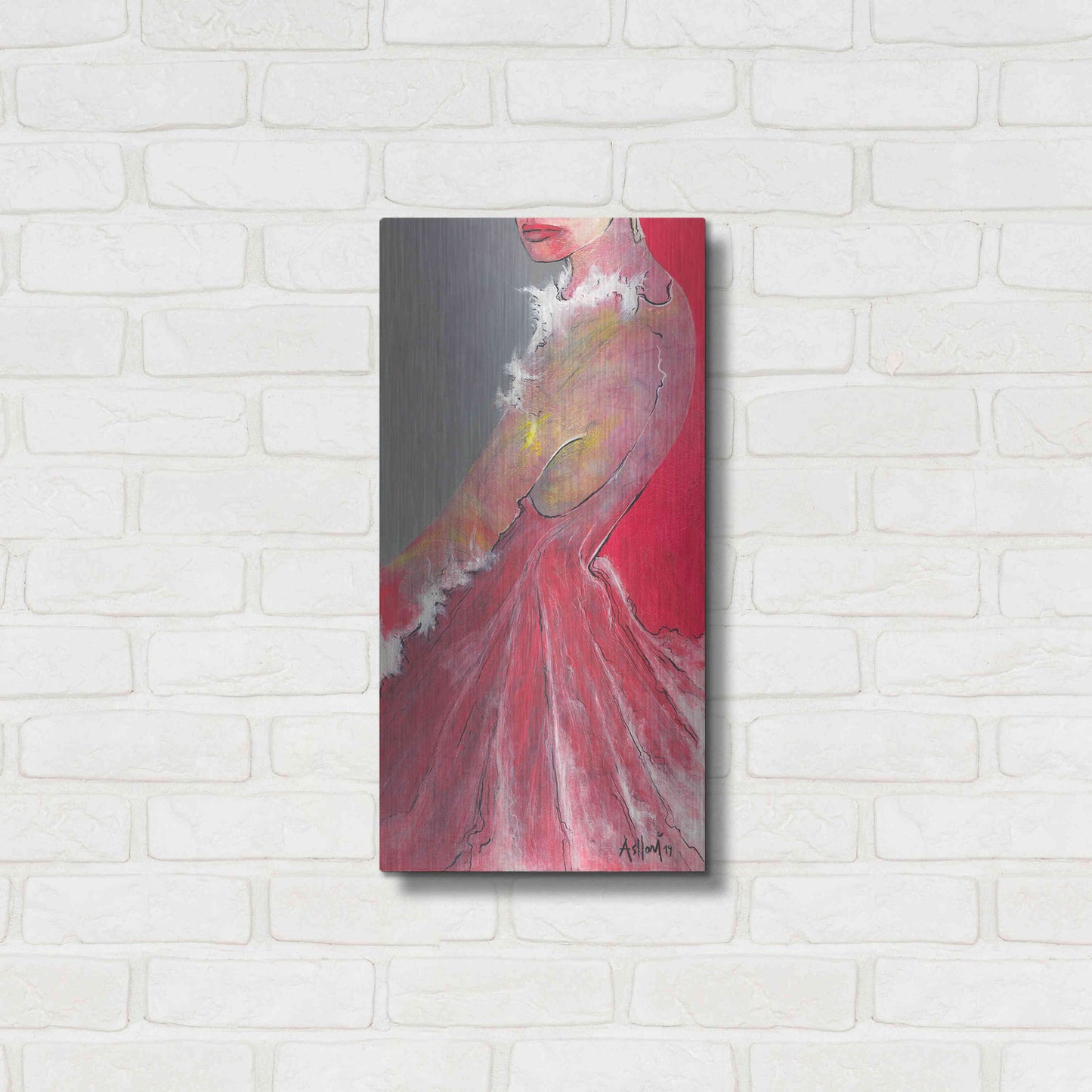 Luxe Metal Art 'Everything Is In The Eyes 'by Samedin Asllani, Metal Wall Art,12x24