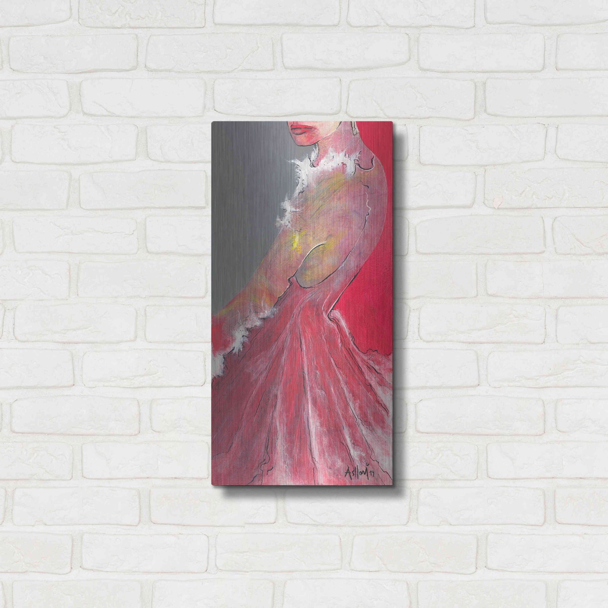 Luxe Metal Art 'Everything Is In The Eyes 'by Samedin Asllani, Metal Wall Art,12x24