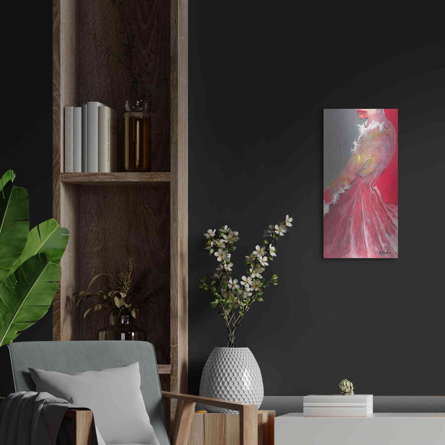 Luxe Metal Art 'Everything Is In The Eyes 'by Samedin Asllani, Metal Wall Art,12x24