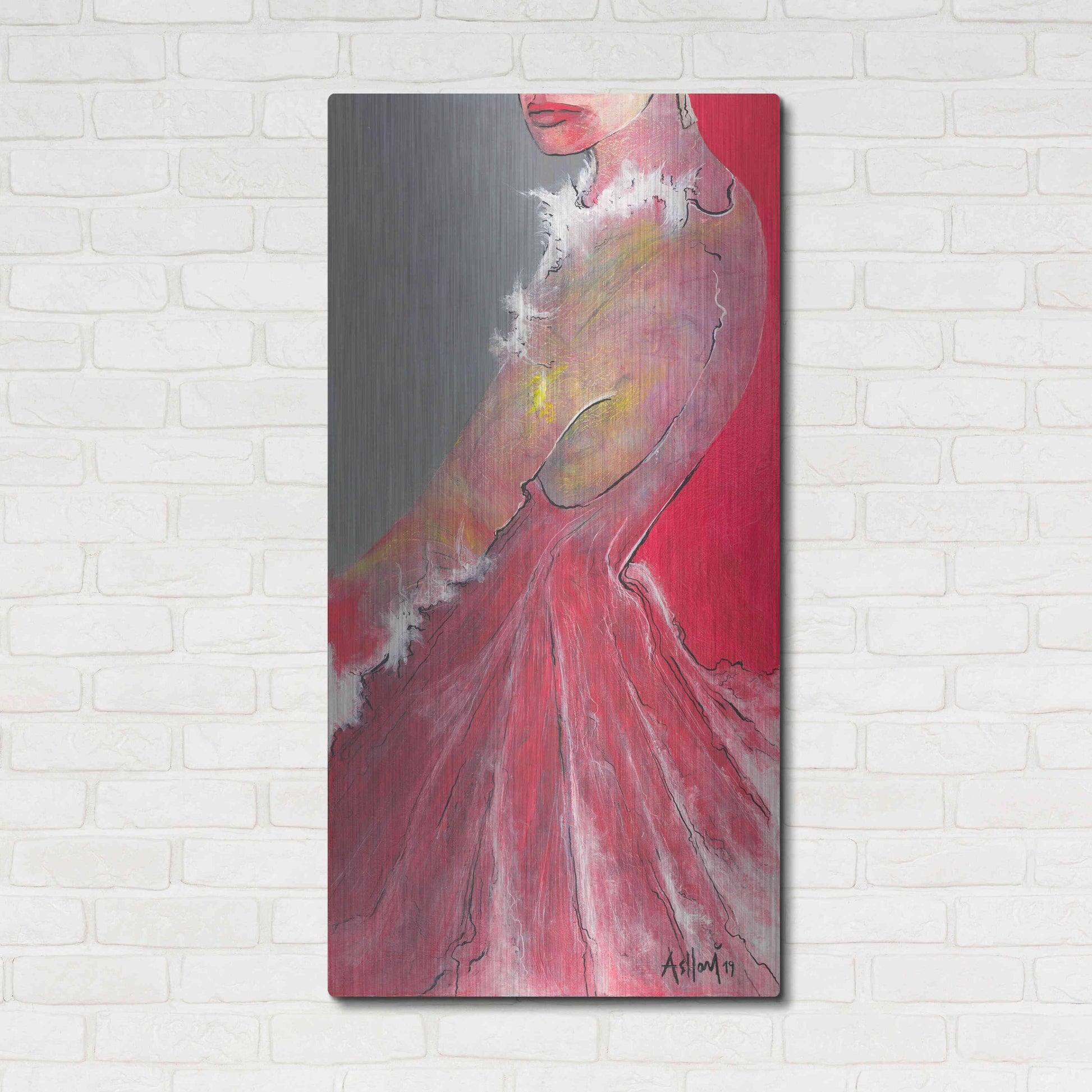 Luxe Metal Art 'Everything Is In The Eyes 'by Samedin Asllani, Metal Wall Art,24x48