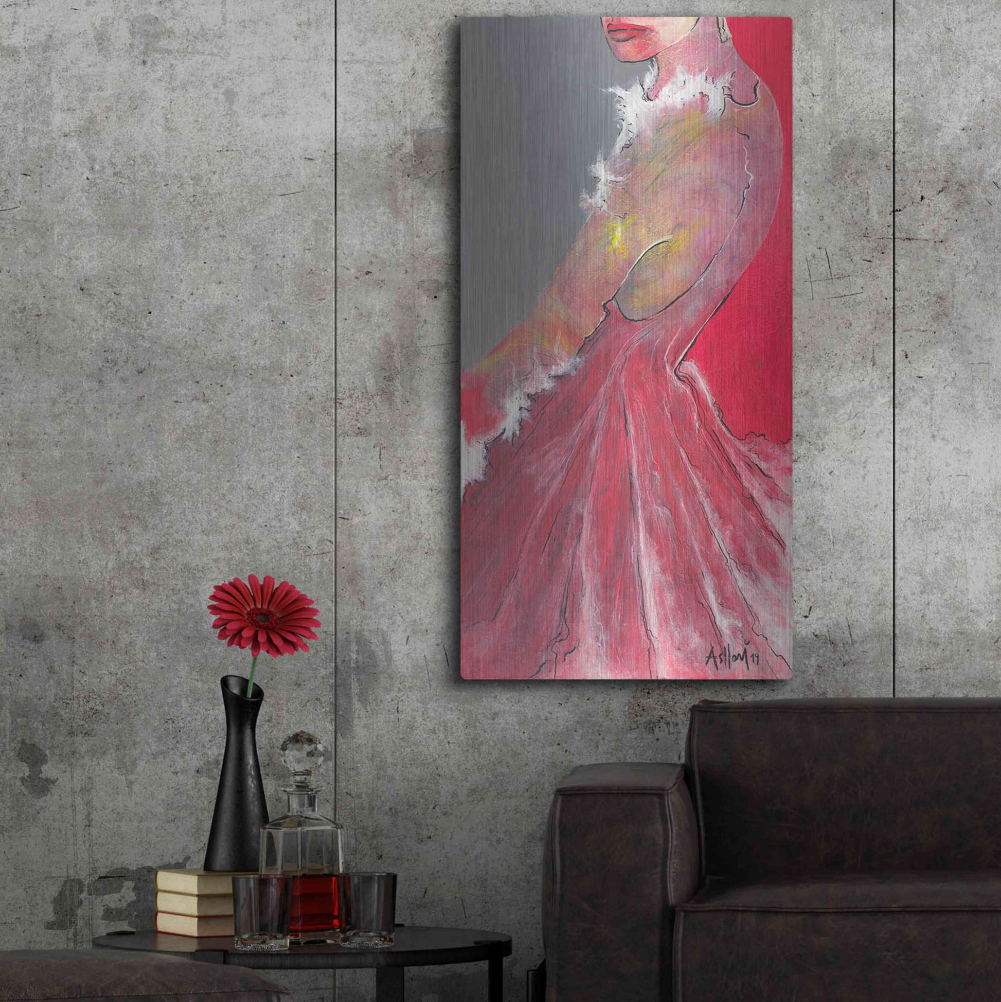 Luxe Metal Art 'Everything Is In The Eyes 'by Samedin Asllani, Metal Wall Art,24x48