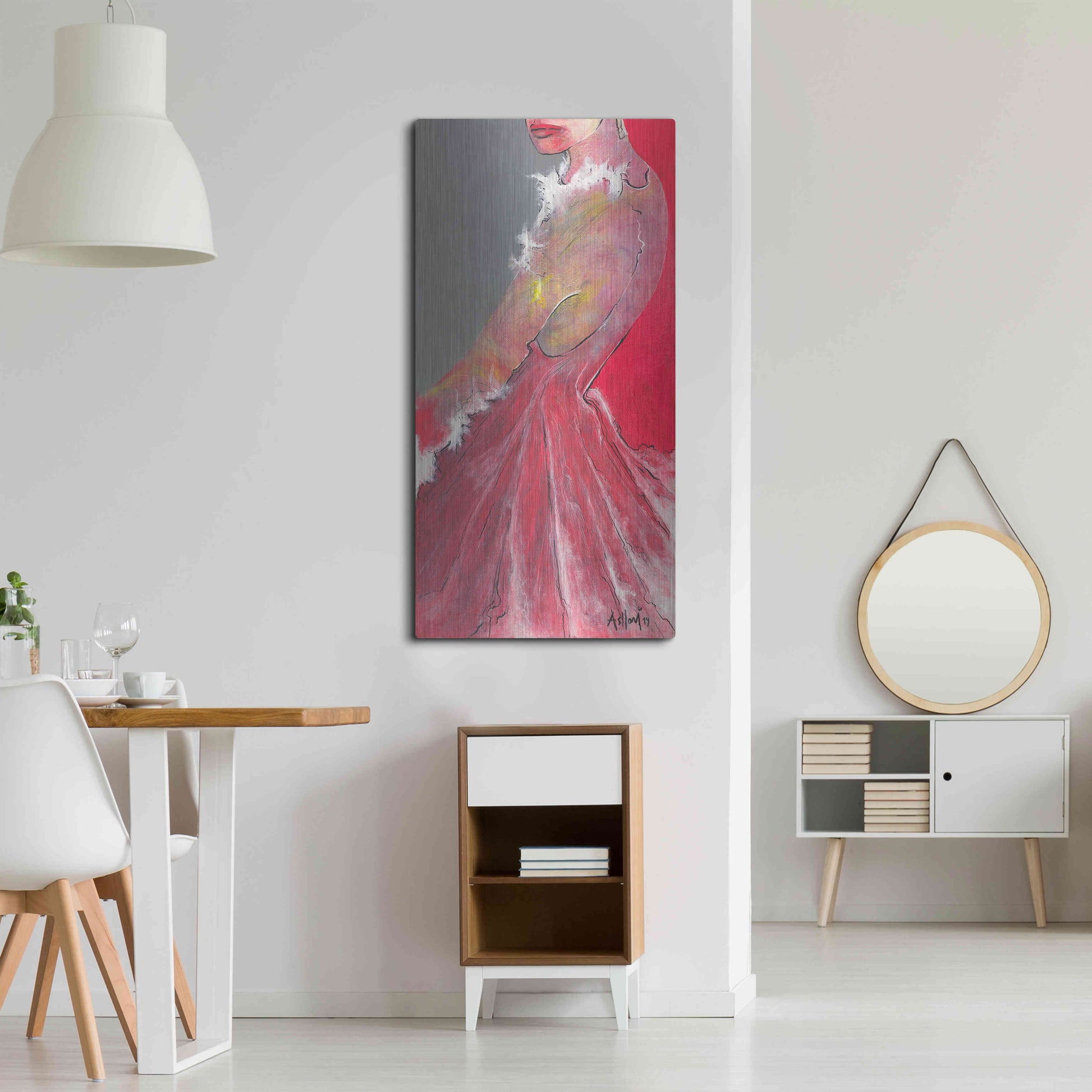 Luxe Metal Art 'Everything Is In The Eyes 'by Samedin Asllani, Metal Wall Art,24x48