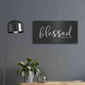 'Blessed' by Susie Boyer – Metal Wall Art, 24x12 room view