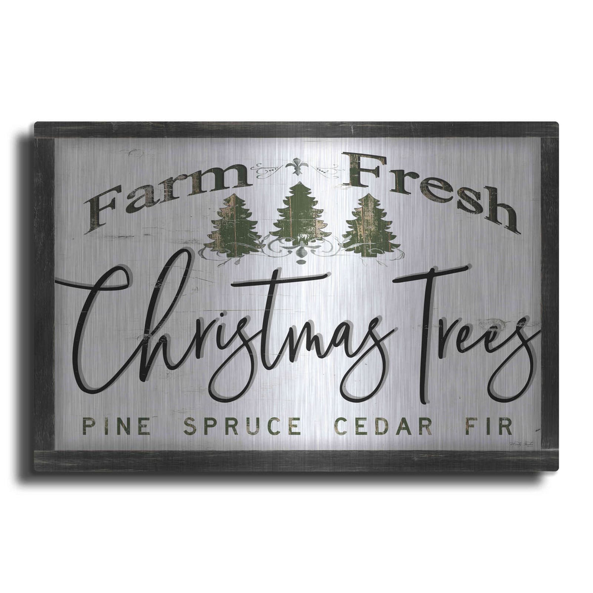 'Farm Fresh Christmas Trees II' by Cindy Jacobs – Metal Wall Art