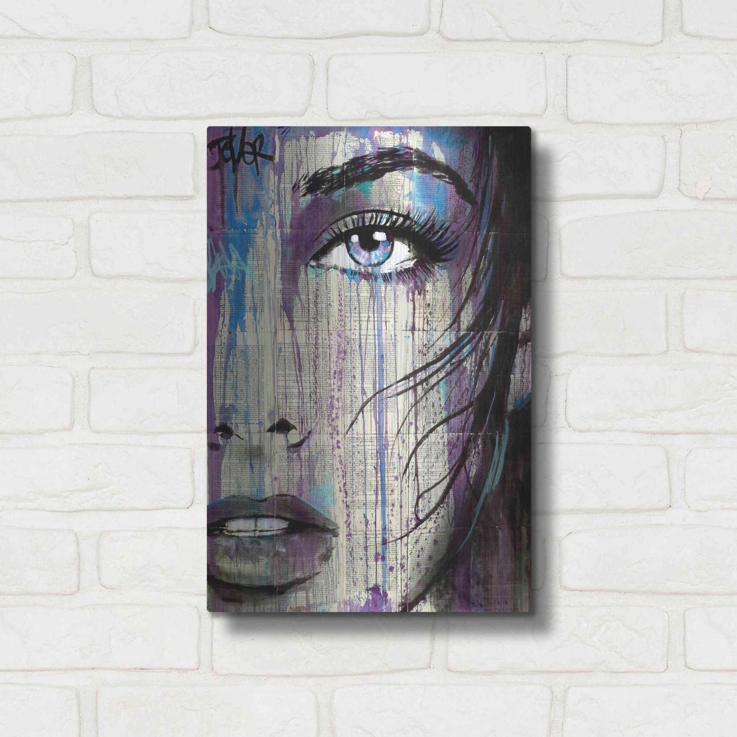 Luxe Metal Art 'Indigo Feeling' by Loui Jover, Metal Wall Art,12x16