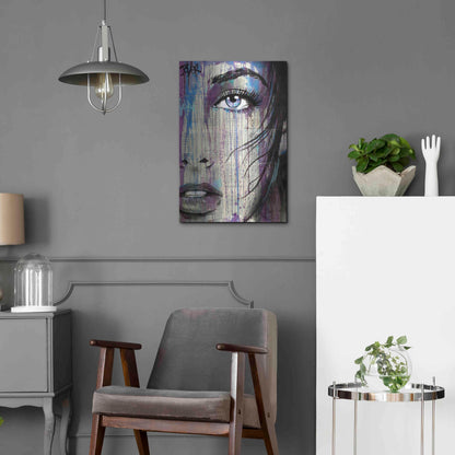 Luxe Metal Art 'Indigo Feeling' by Loui Jover, Metal Wall Art,16x24