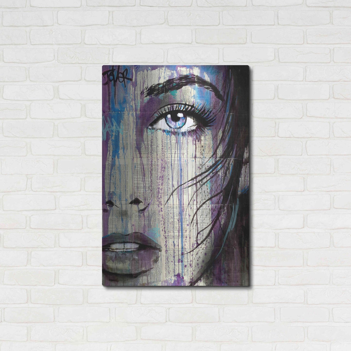 Luxe Metal Art 'Indigo Feeling' by Loui Jover, Metal Wall Art,24x36