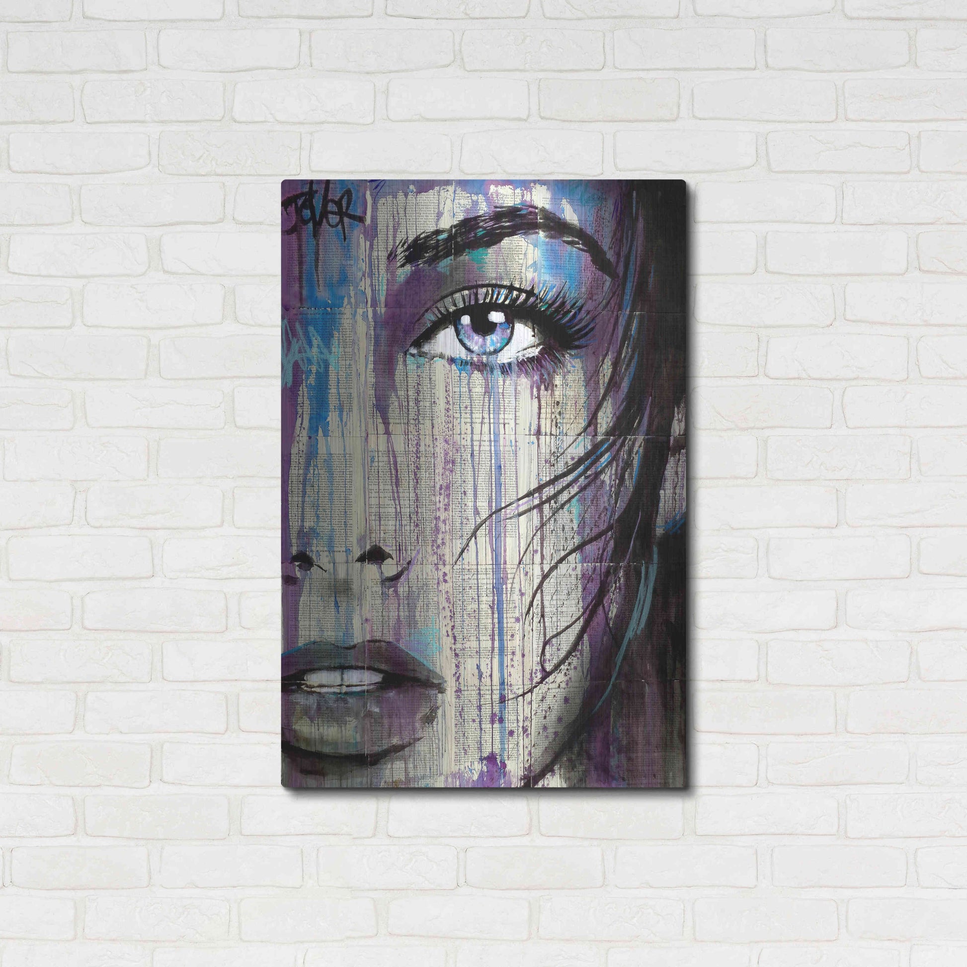 Luxe Metal Art 'Indigo Feeling' by Loui Jover, Metal Wall Art,24x36