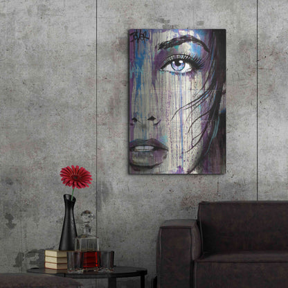 Luxe Metal Art 'Indigo Feeling' by Loui Jover, Metal Wall Art,24x36