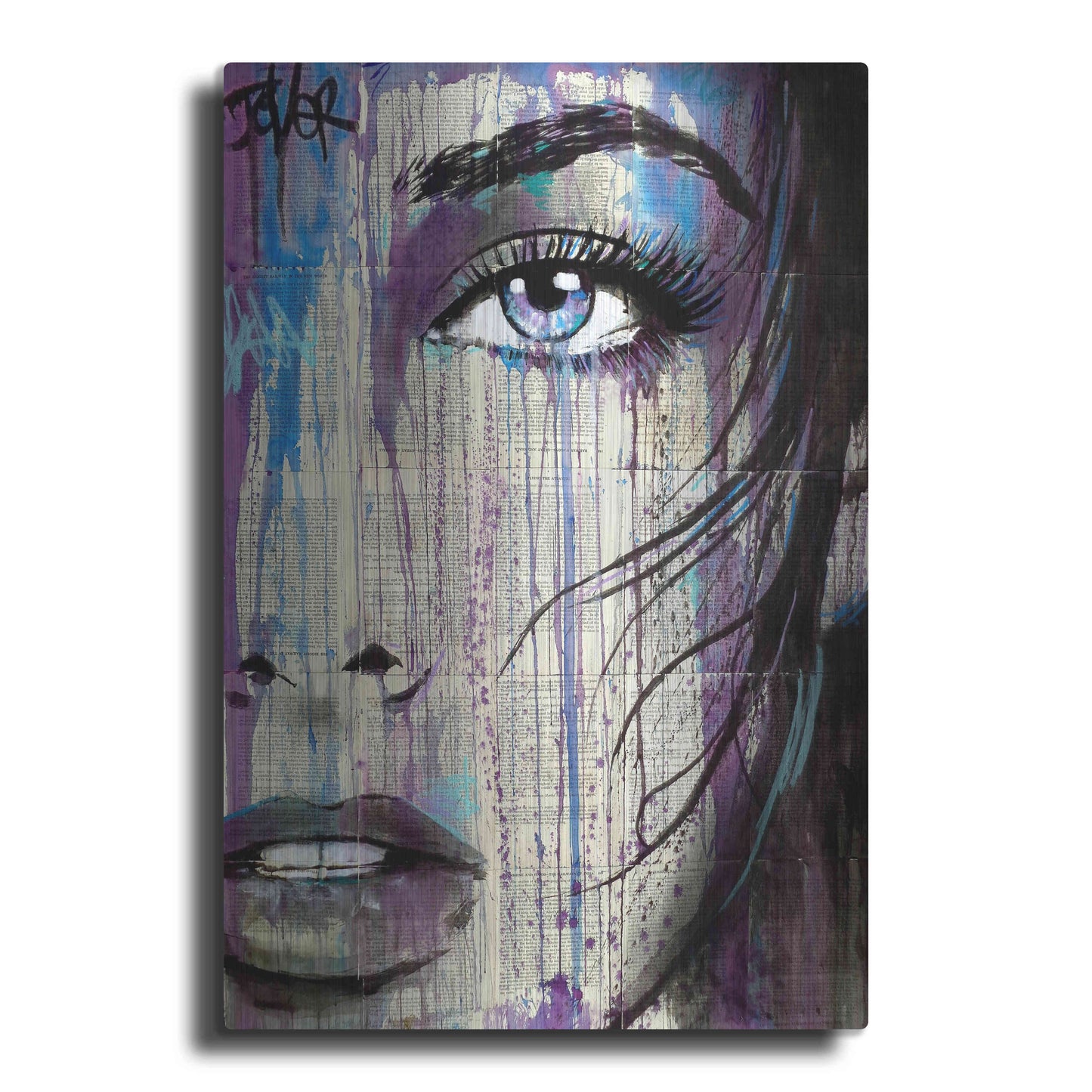 Luxe Metal Art 'Indigo Feeling' by Loui Jover, Metal Wall Art