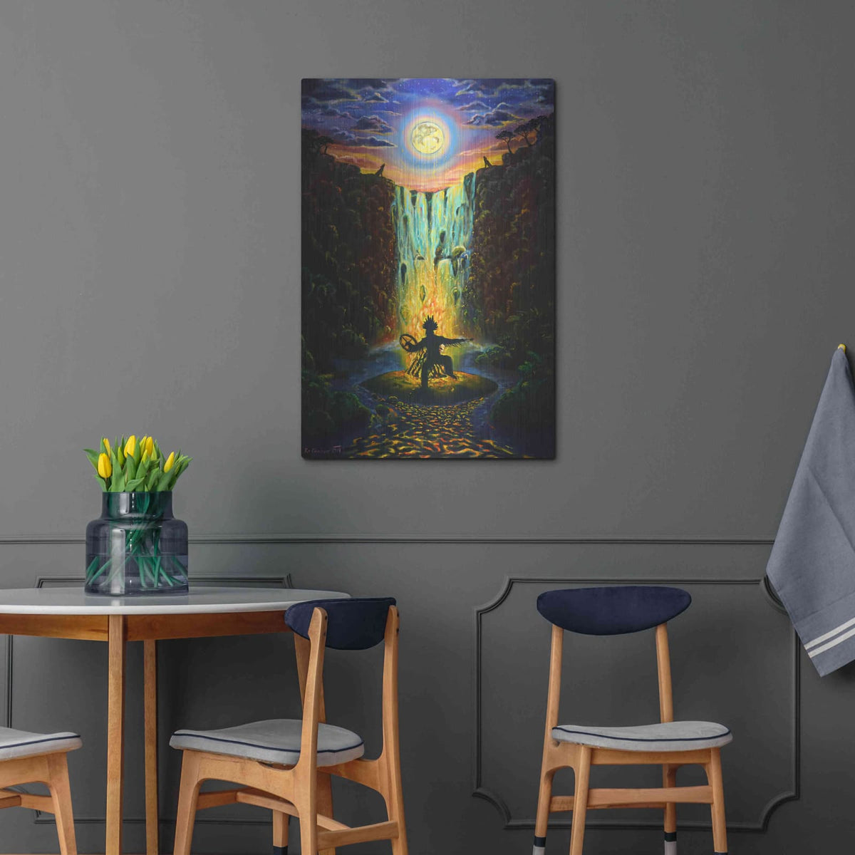 'Shaman Fire' by Jan Kasparec – Metal Wall Art, 24x36 room view