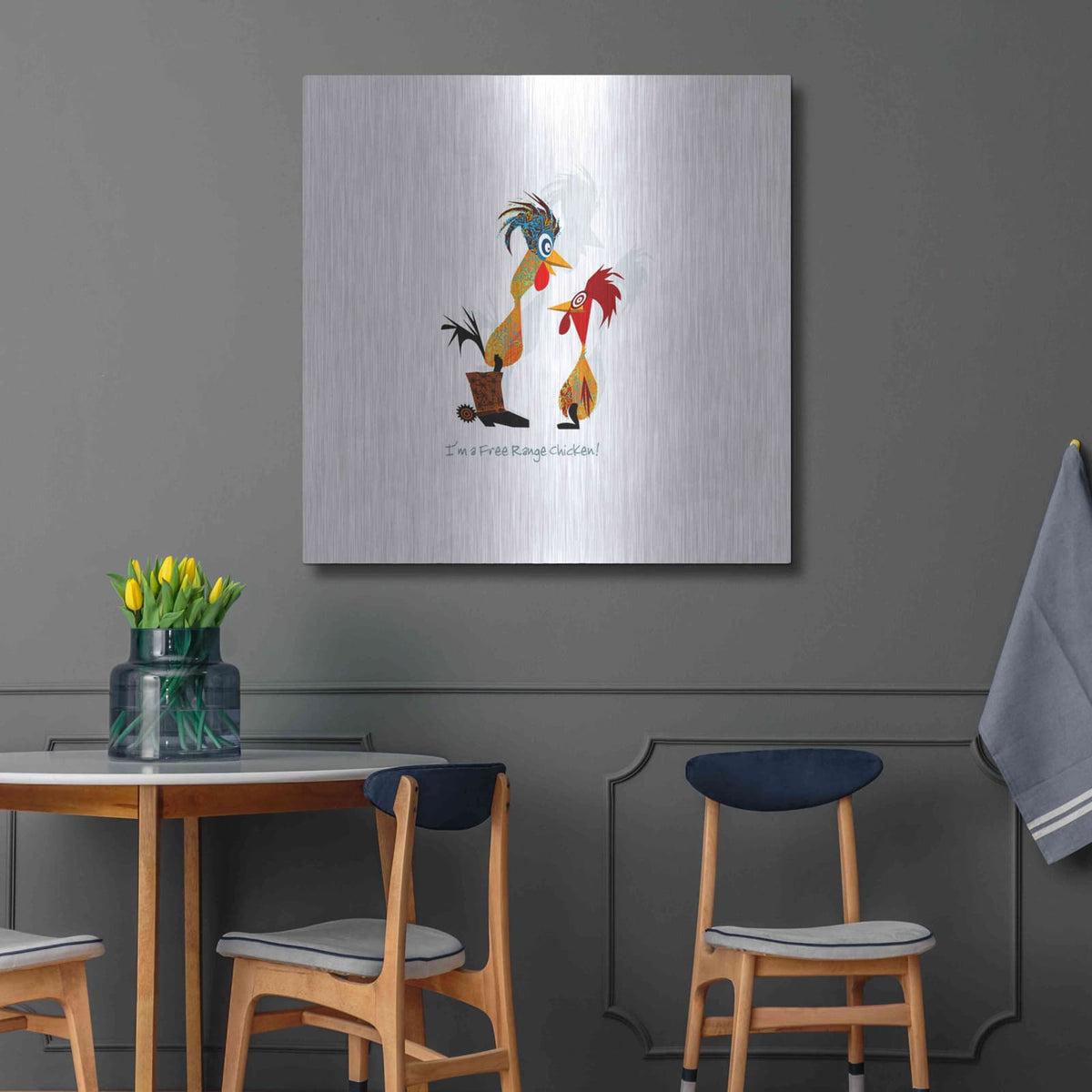 'Free Range' by Chuck Wimmer – Metal Wall Art, 36x36 room view