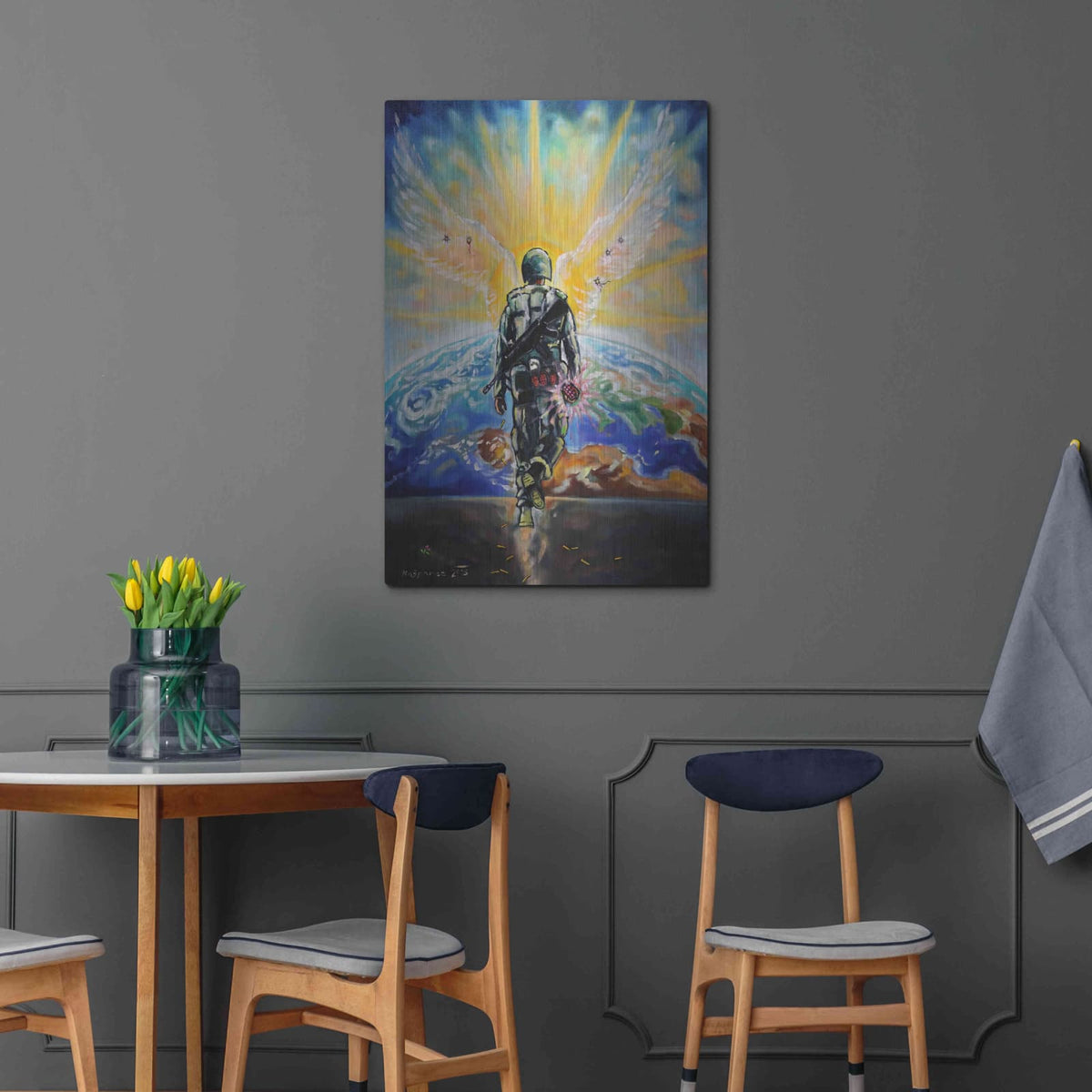 'Love Grenade' by Jan Kasparec – Metal Wall Art, 24x36 room view