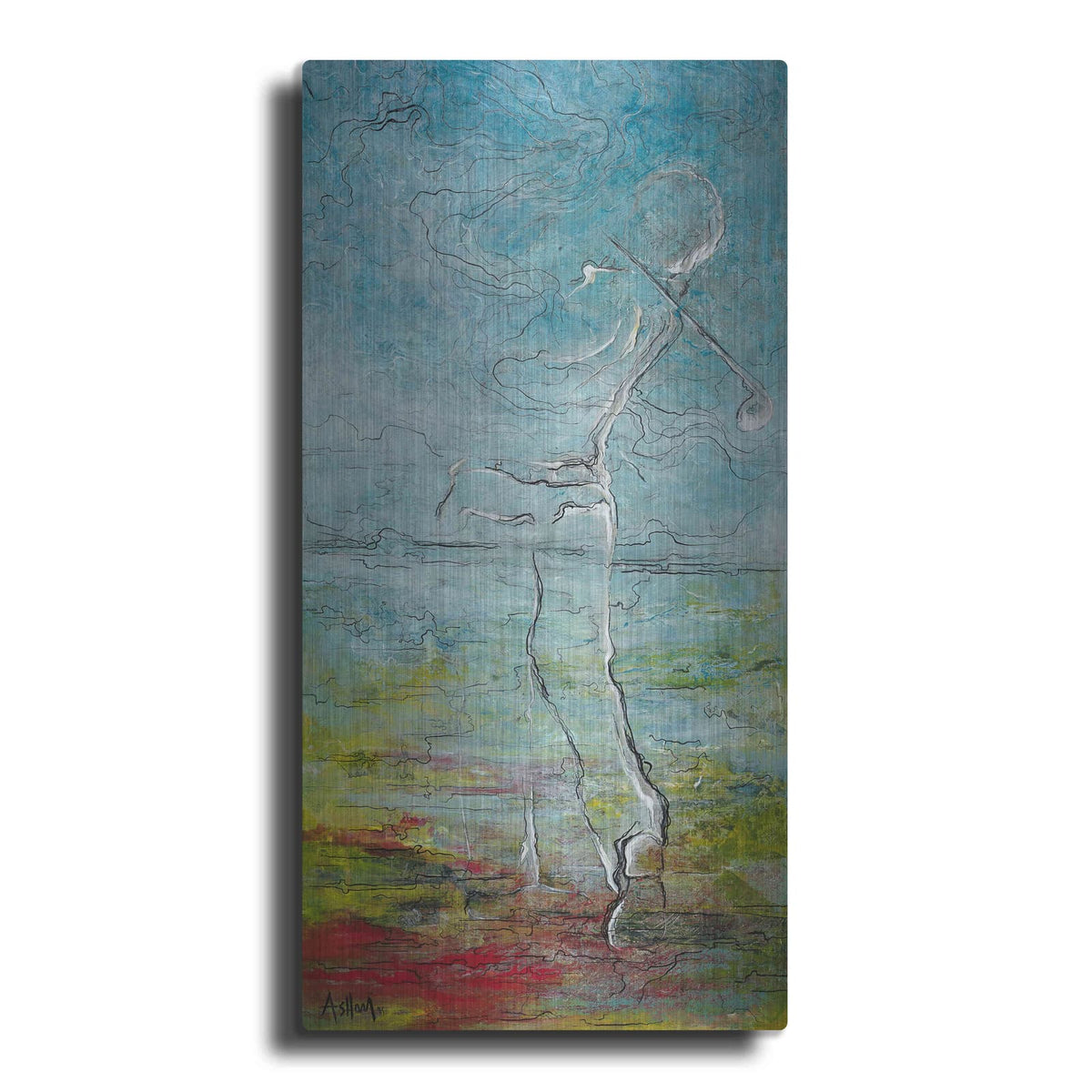 'The Golfer' by Samedin Asllani – Metal Wall Art