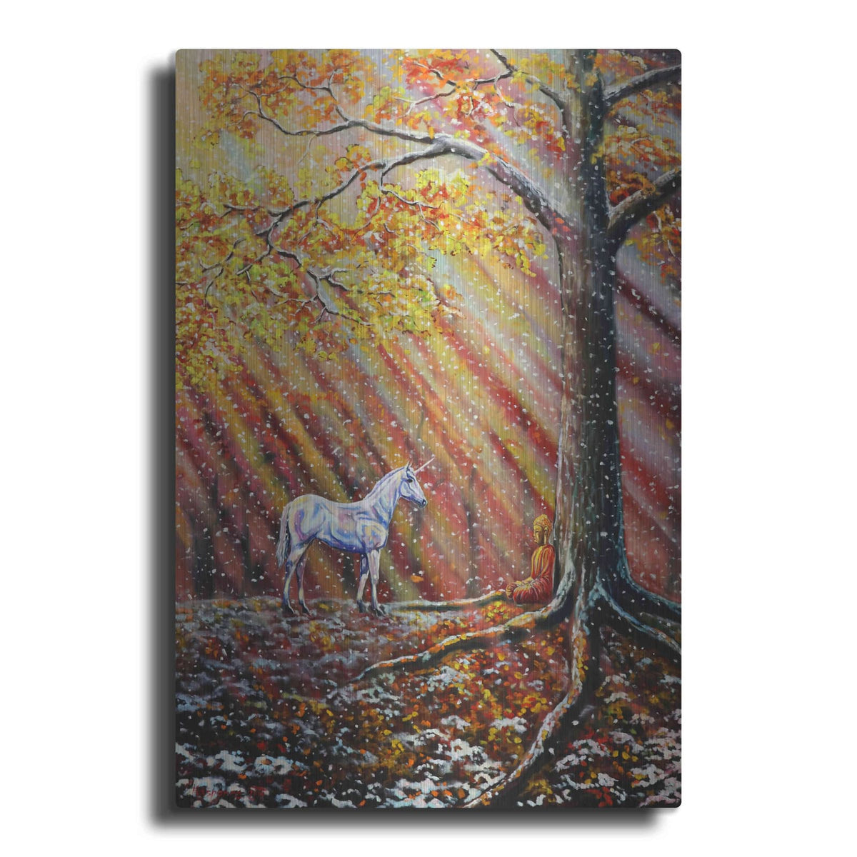 'First Snow' by Jan Kasparec – Metal Wall Art