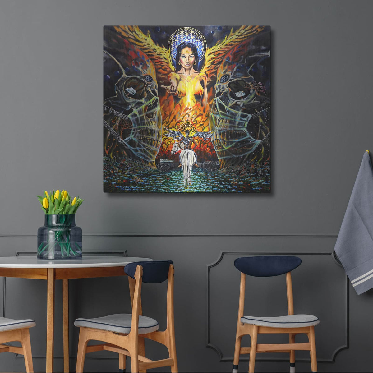 'Fallen Angel' by Jan Kasparec – Metal Wall Art, 36x36 room view