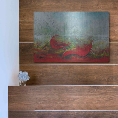 Luxe Metal Art 'Flower Love' by Samedin Asllani, Metal Wall Art,16x12