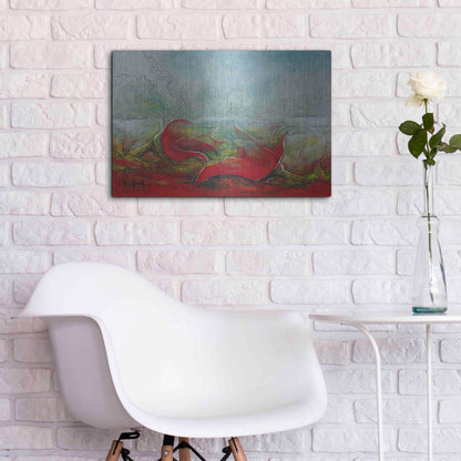 Luxe Metal Art 'Flower Love' by Samedin Asllani, Metal Wall Art,24x16