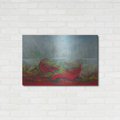 Luxe Metal Art 'Flower Love' by Samedin Asllani, Metal Wall Art,36x24