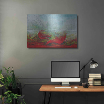 Luxe Metal Art 'Flower Love' by Samedin Asllani, Metal Wall Art,36x24