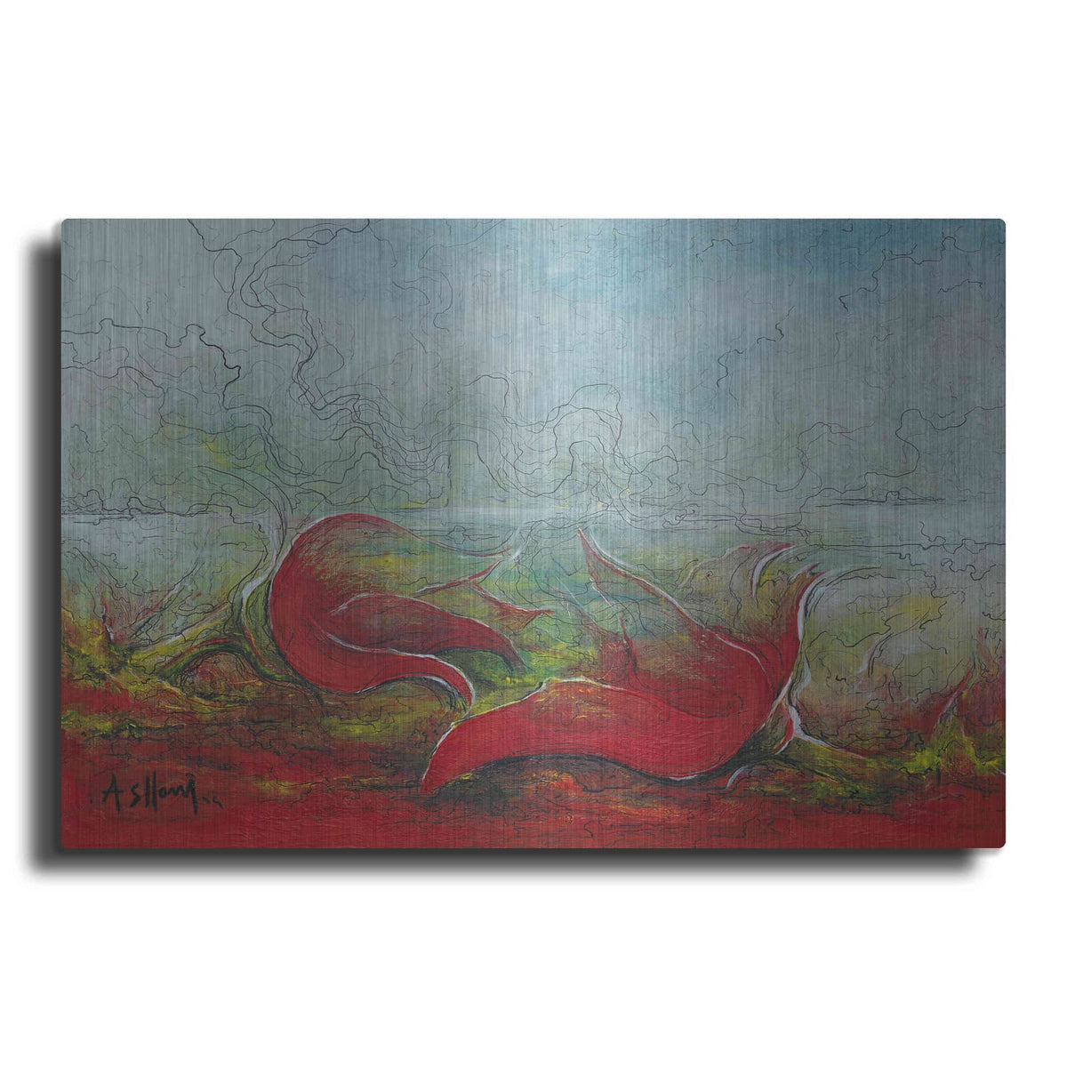 'Flower Love' by Samedin Asllani – Metal Wall Art