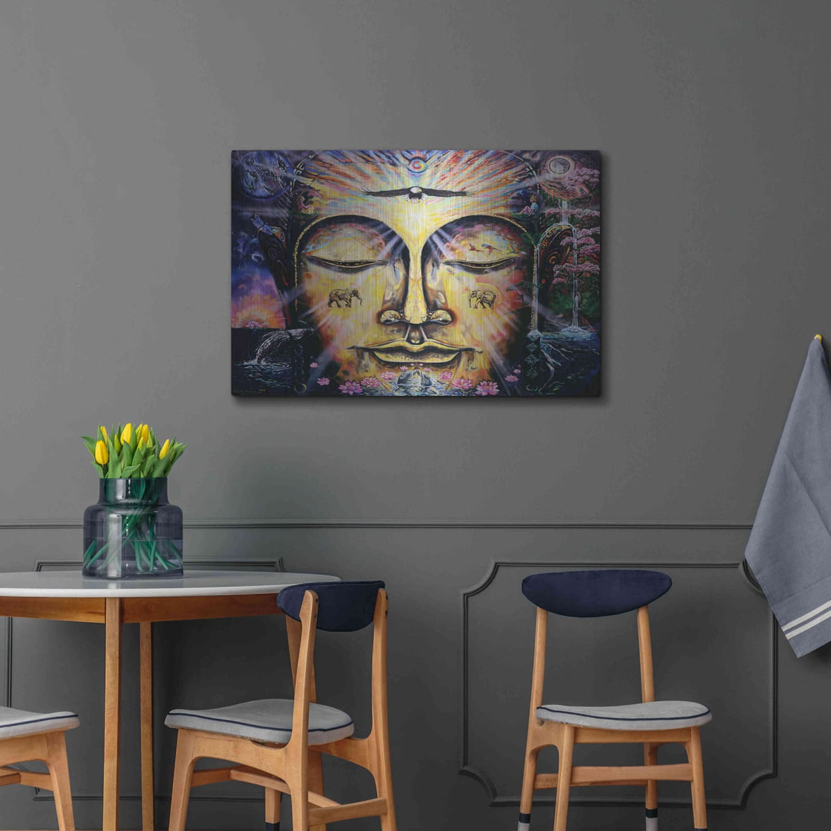 'Buddha Elephant' by Jan Kasparec – Metal Wall Art, 36x24 room view