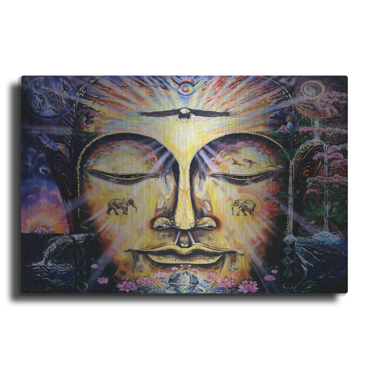 'Buddha Elephant' by Jan Kasparec – Metal Wall Art