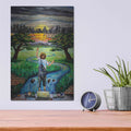 'Boy And The Wall' by Jan Kasparec – Metal Wall Art, 12x16 room view