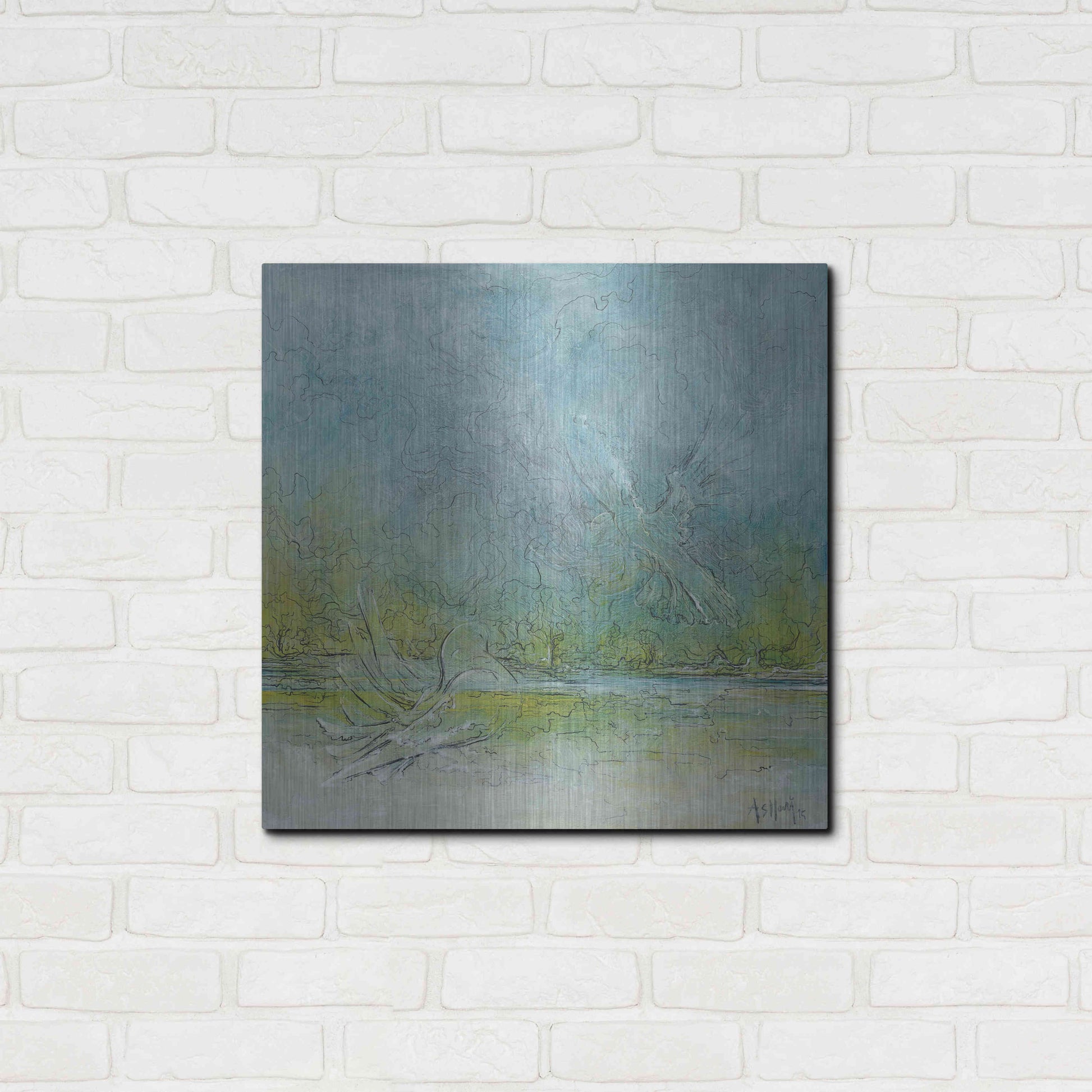 Luxe Metal Art 'Freedom' by Samedin Asllani, Metal Wall Art,24x24