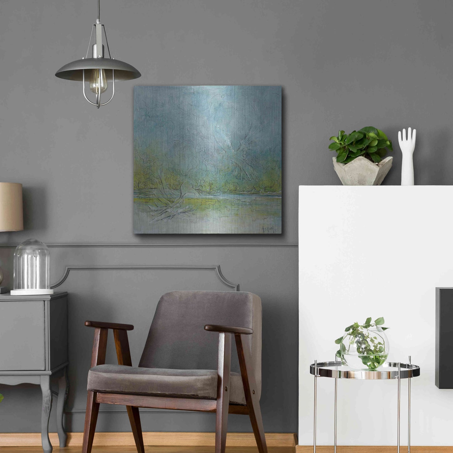 Luxe Metal Art 'Freedom' by Samedin Asllani, Metal Wall Art,24x24