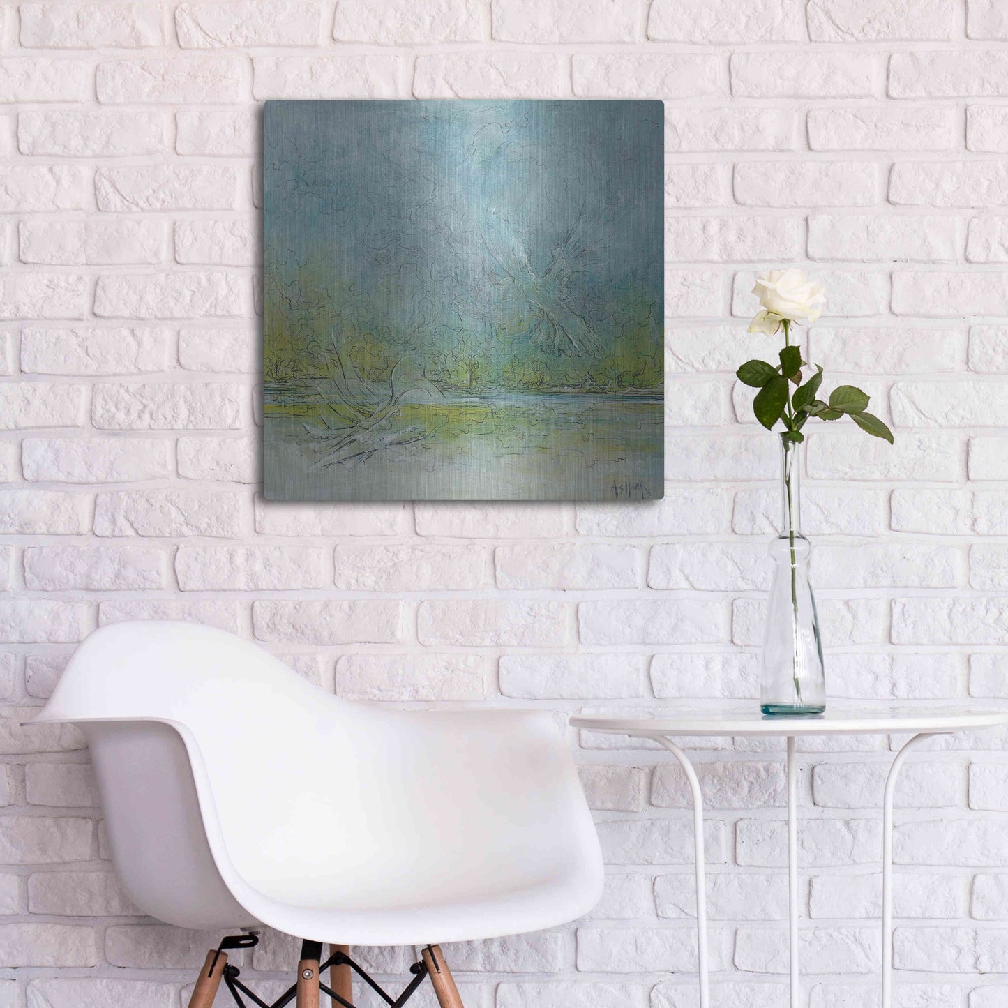 Luxe Metal Art 'Freedom' by Samedin Asllani, Metal Wall Art,24x24