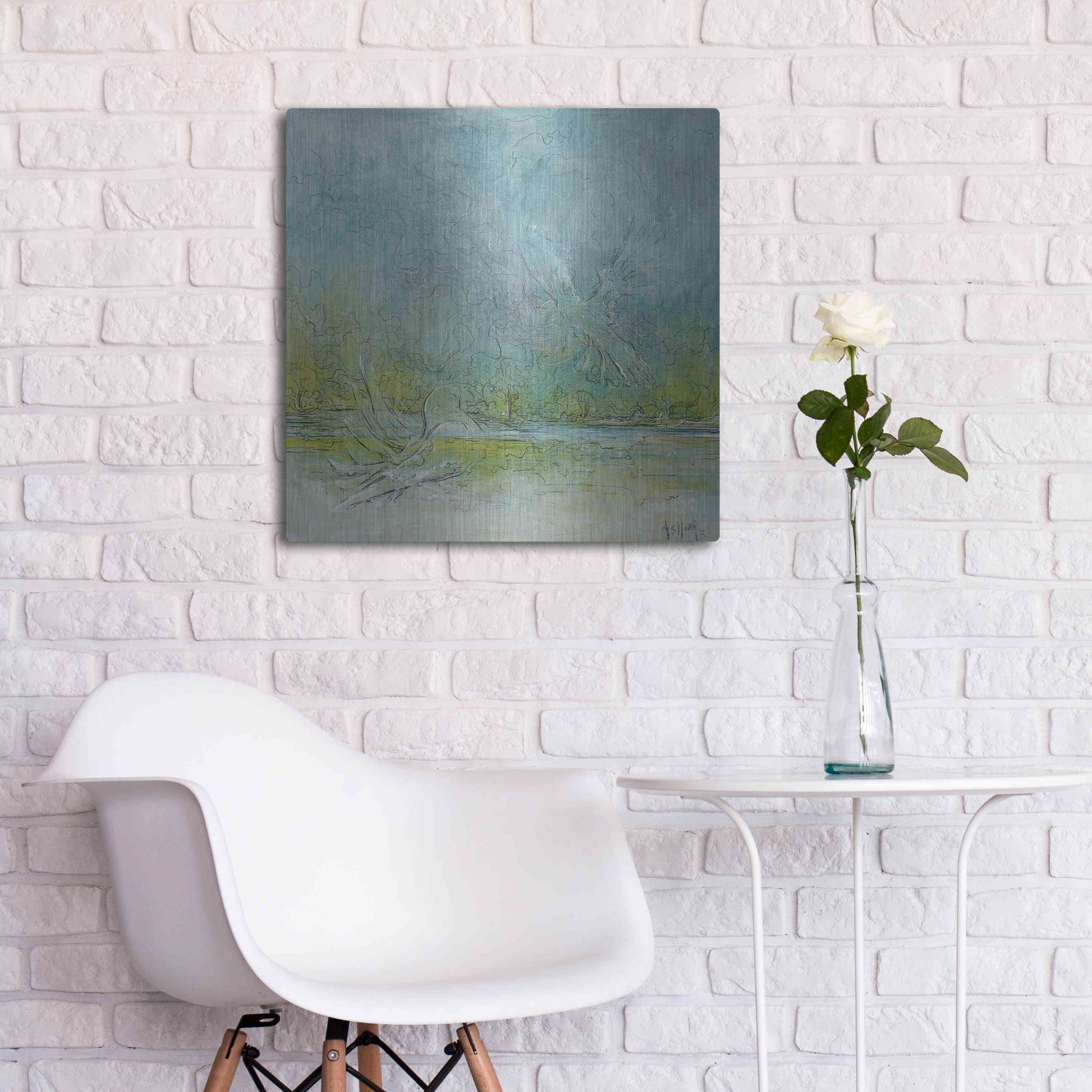 Luxe Metal Art 'Freedom' by Samedin Asllani, Metal Wall Art,24x24