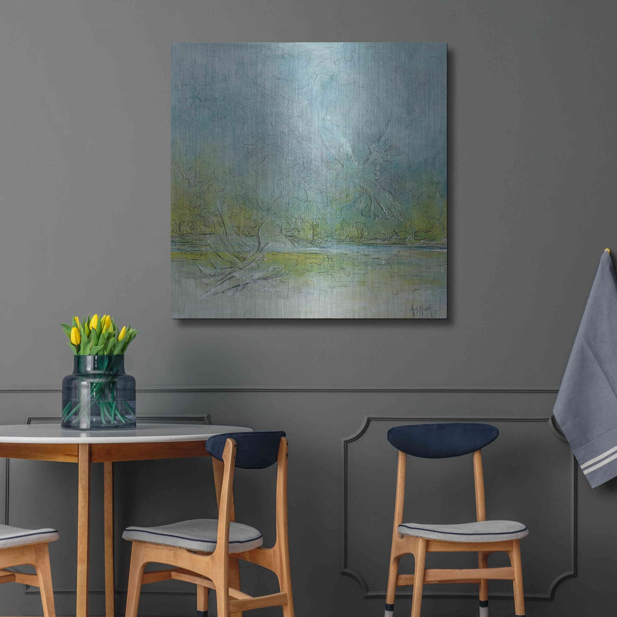 'Freedom' by Samedin Asllani – Metal Wall Art, 36x36 room view