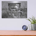 'Truck in Wildflower Field' by Donnie Quillen – Metal Wall Art, 16x12 room view