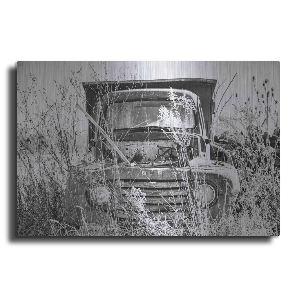 'Truck in Wildflower Field' by Donnie Quillen – Metal Wall Art