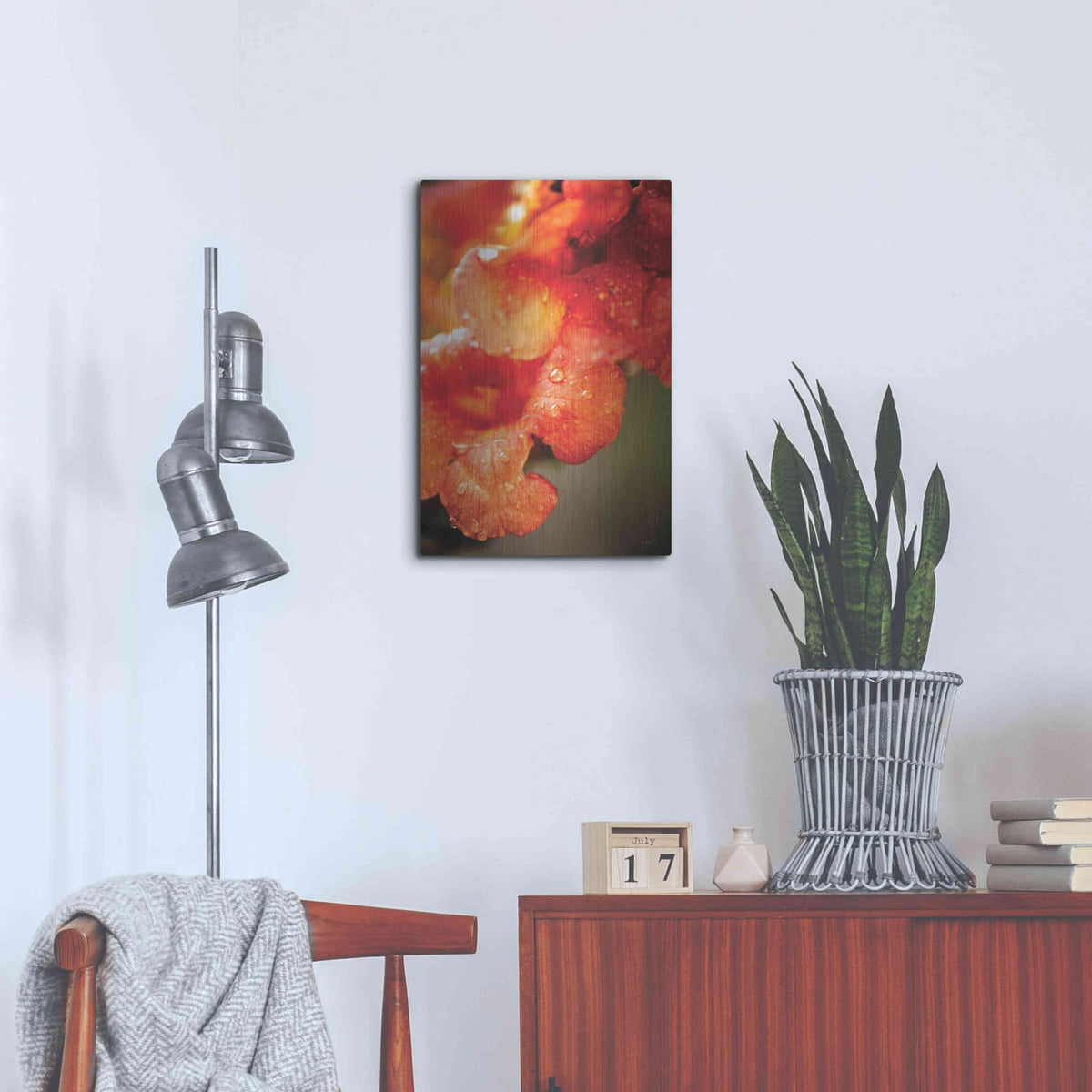 'Orange Glory' by Donnie Quillen – Metal Wall Art, 16x24 room view