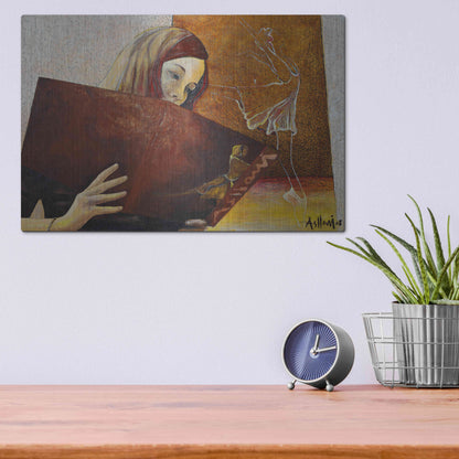 Luxe Metal Art 'The Viewer' by Samedin Asllani, Metal Wall Art,16x12