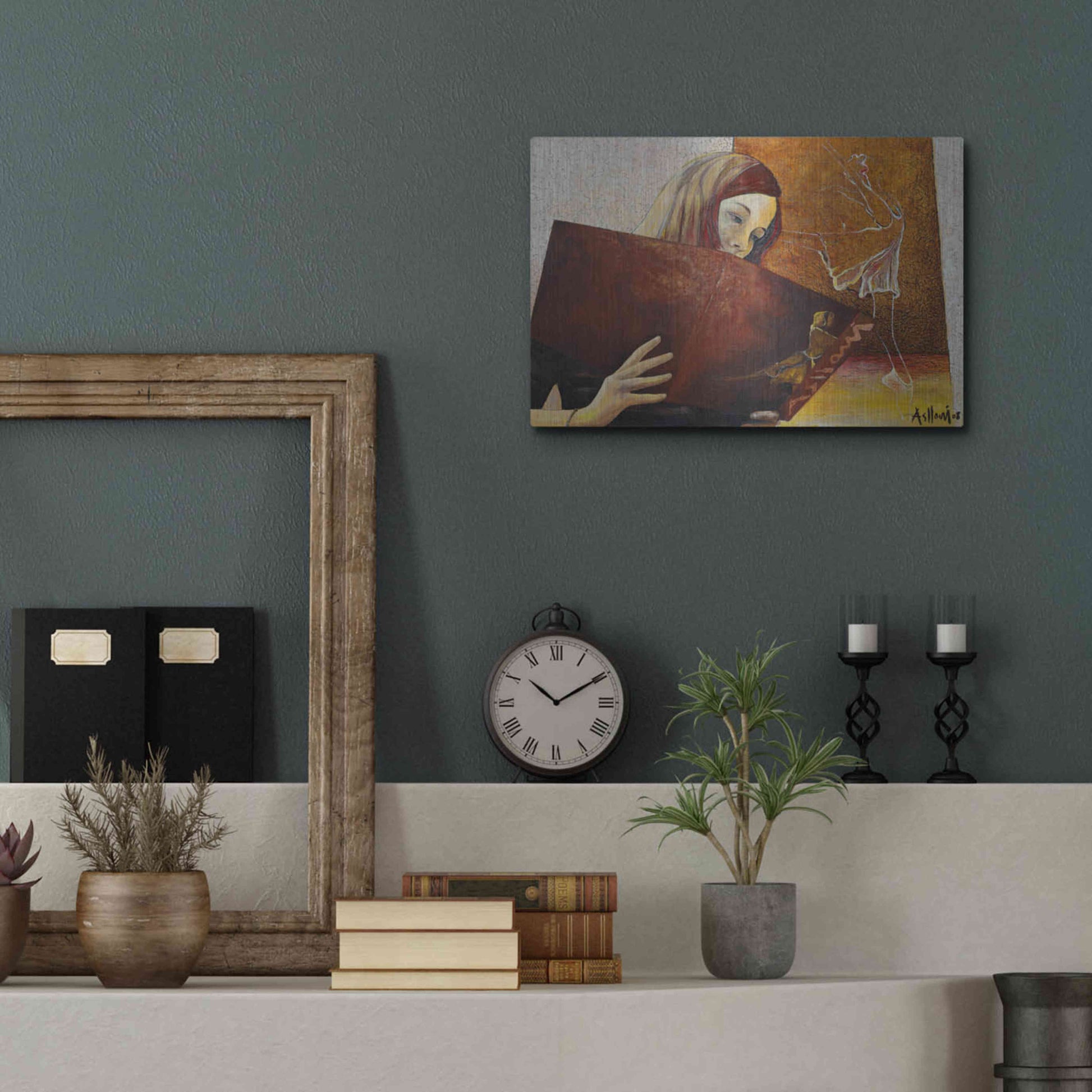 Luxe Metal Art 'The Viewer' by Samedin Asllani, Metal Wall Art,16x12