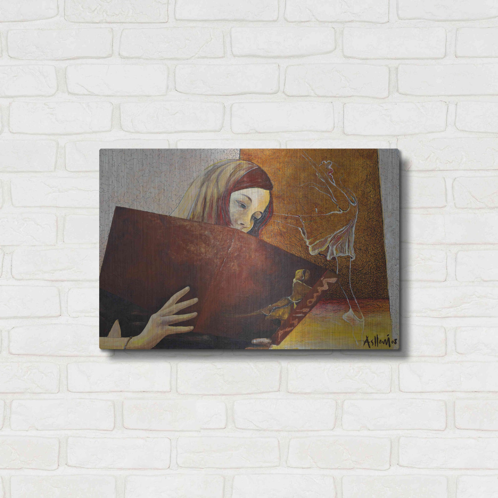 Luxe Metal Art 'The Viewer' by Samedin Asllani, Metal Wall Art,24x16