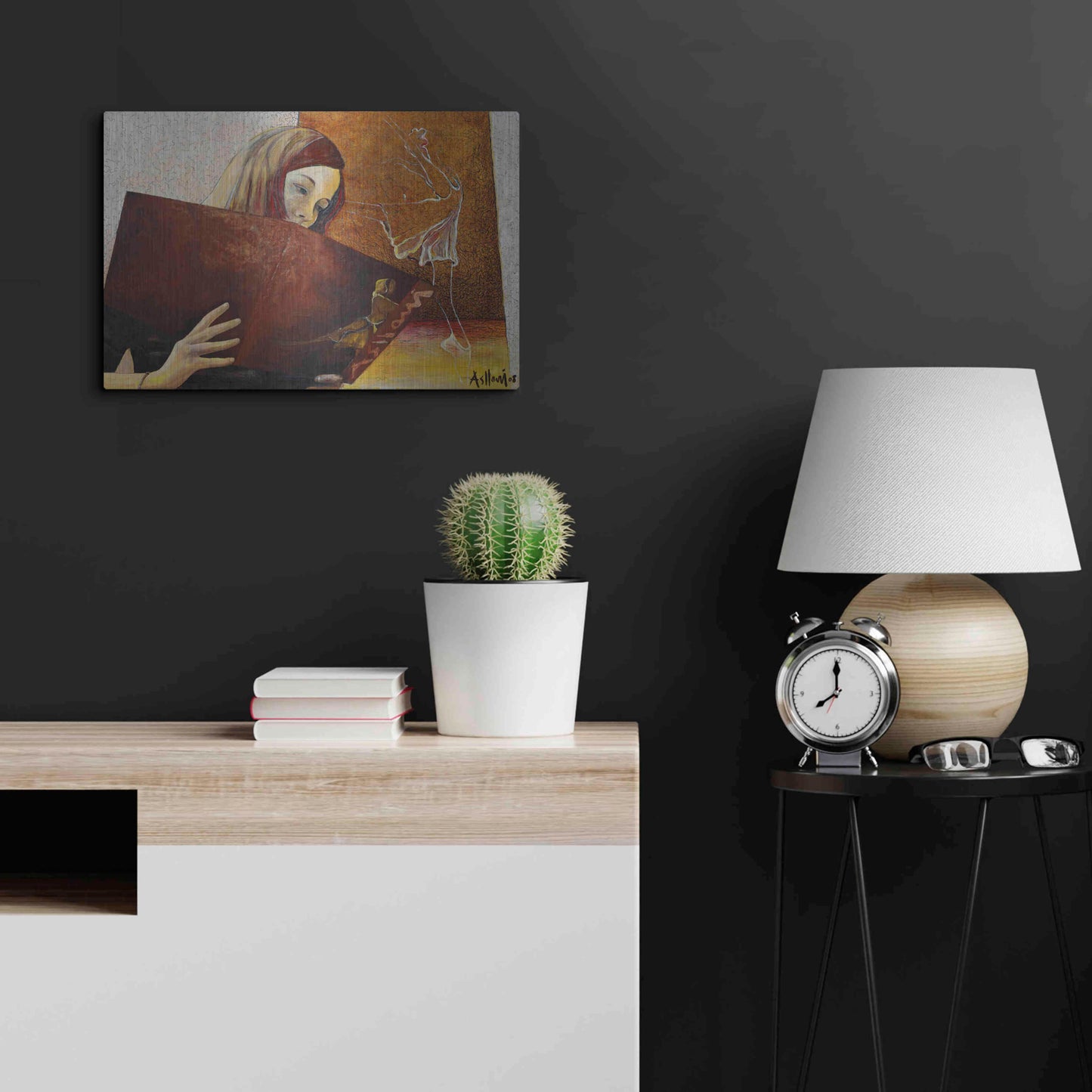 Luxe Metal Art 'The Viewer' by Samedin Asllani, Metal Wall Art,24x16