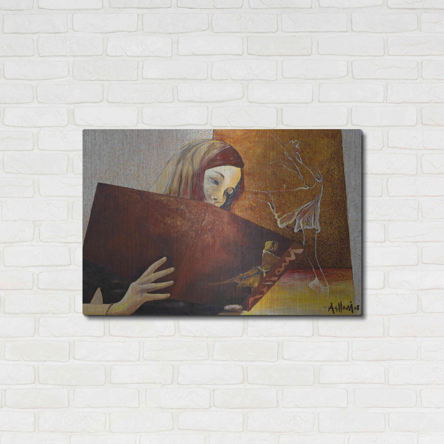 Luxe Metal Art 'The Viewer' by Samedin Asllani, Metal Wall Art,36x24