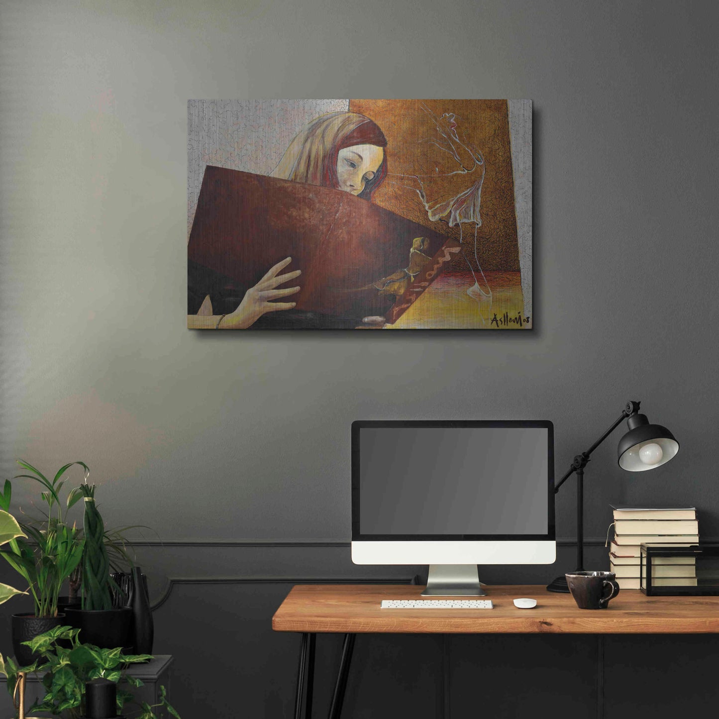 Luxe Metal Art 'The Viewer' by Samedin Asllani, Metal Wall Art,36x24